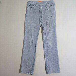 LouLou Diamond stripes jeans women's size W28/L31 blue colour with white strips